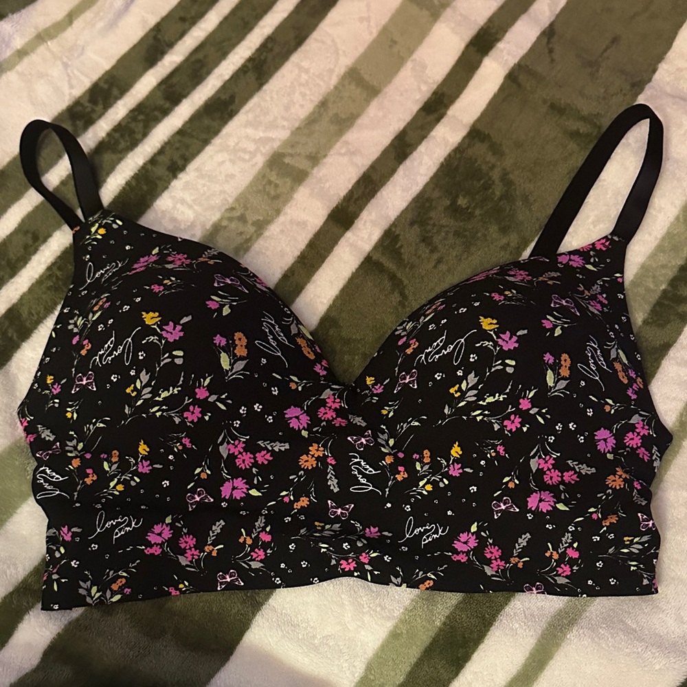 Victoria's Secret Black Floral Bralette